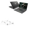 BoxWave Stand and Mount Compatible with AORUS 17G - Pocket Aluminum Stand 3-in-1, Portable Multi Angle Viewing Riser - Metallic Silver view 1