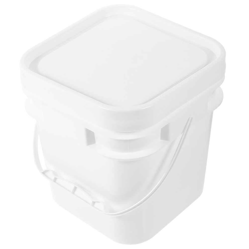 VILLFUL White Abs Bucket Lid Paint Bucket Storage Tub Handles Paint Storage Box Touch up Container