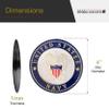 SHOP AWARDS AND GIFTS 4 Inch Round United States Military Shield Emblem Single Drink Cup Coaster, Metal Magnetic Decal Disc, 1 Pack, Navy view 4