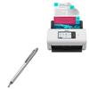 BoxWave Stylus Pen Compatible with Brother ADS-4700W - DualTip Capacitive Stylus, Fiber Tip Disc Tip Capacitive Stylus Pen - Metallic Silver view 1