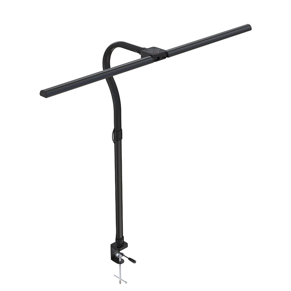 HYQFSAD 14W LED Desk Lamp, 5 Lighting Modes and Remote Control Switch, Architect Clamp Desk Lamps Workbench Lighting, PC lampshade Material LED Desk Lamp for Home Office (Size : Round)
