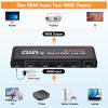 ATXOM HDMI Splitter 1 in 4 Out - 1x4 HDMI Display Duplicate/Mirror - Powered Splitter Full HD 1080P, 4K - One Source to Four Identical Displays view 3