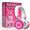 Puro Sound Labs JuniorJam Plus Volume-Limiting Wireless Bluetooth Headphones for Kids, Secure Audio with Adjustable On-Ear Design, 22-Hour Battery Life, Ideal for Tablets, Smartphones & PCs - Pink view 1
