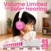 Puro Sound Labs JuniorJam Plus Volume-Limiting Wireless Bluetooth Headphones for Kids, Secure Audio with Adjustable On-Ear Design, 22-Hour Battery Life, Ideal for Tablets, Smartphones & PCs - Pink view 2