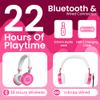 Puro Sound Labs JuniorJam Plus Volume-Limiting Wireless Bluetooth Headphones for Kids, Secure Audio with Adjustable On-Ear Design, 22-Hour Battery Life, Ideal for Tablets, Smartphones & PCs - Pink view 3