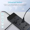 European Power Strip, Jumpso Universal Power Strip with 6 AC Outlets and 4 USB Ports, 110-240v, 3000w 6ft Extension Cord with EU Plug, Outlet Extender Plug Adapter for Overseas Travel Essentials view 3