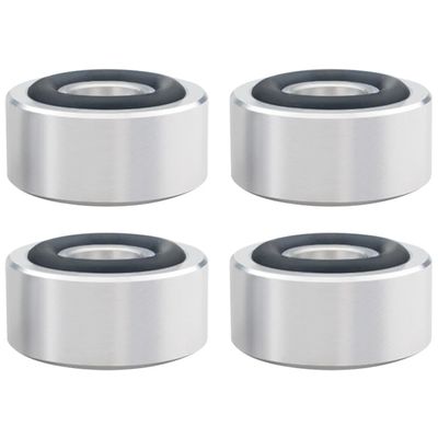Uonlytech 4pcs Aluminum Alloy Speaker Isolation Pads Durable Floor Protectors for Turntables and Speakers Vibration Absorption Base Mat Improves Sound Quality Easy Installation Compatible