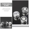 Uonlytech 4pcs Aluminum Alloy Speaker Isolation Pads Durable Floor Protectors for Turntables and Speakers Vibration Absorption Base Mat Improves Sound Quality Easy Installation Compatible view 2
