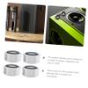 Uonlytech 4pcs Aluminum Alloy Speaker Isolation Pads Durable Floor Protectors for Turntables and Speakers Vibration Absorption Base Mat Improves Sound Quality Easy Installation Compatible view 3