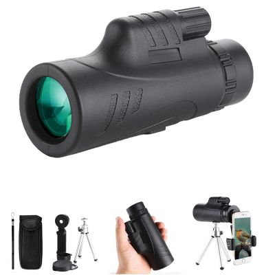 80x100 High Power Monocular Telescope with Smartphone Adapter, BAK4 Prism for Bird Watching Hunting Camping - Military Grade, 2025 New Version Gift for Men