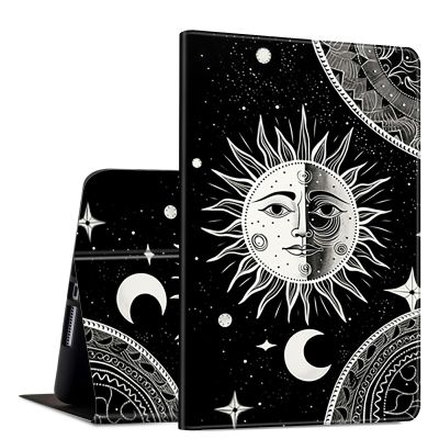 GFRGTFHYT for Kindle Scribe 10.2 inch Case 2022 Release PU Leather Slim Lightweight Multiple Angles Stand Smart Cover with Auto Wake/Sleep for Kindle Scribe 10.2", Moon and Sun
