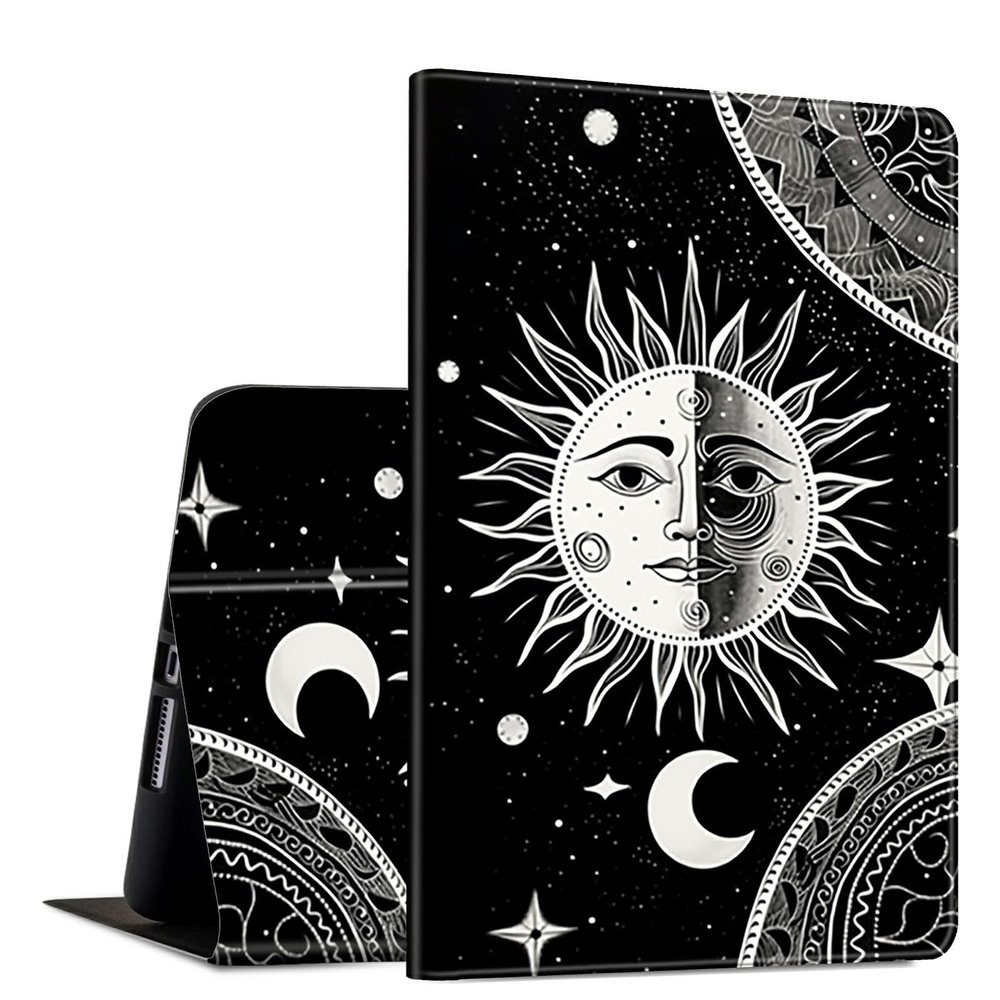 GFRGTFHYT for Kindle Scribe 10.2 inch Case 2022 Release PU Leather Slim Lightweight Multiple Angles Stand Smart Cover with Auto Wake/Sleep for Kindle Scribe 10.2", Moon and Sun