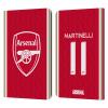 Head Case Designs Officially Licensed Arsenal FC Gabriel 2023/24 Players Home Kit Leather Wallet Case Compatible with Kindle Paperwhite 1/2 / 3 view 1