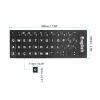 PATIKIL English Keyboard Stickers, 2 Pack Universal Keyboard Replacement Cover for Notebook Desktop Computer Style 1, Black Background White Lettering view 2