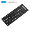 PATIKIL English Keyboard Stickers, 2 Pack Universal Keyboard Replacement Cover for Notebook Desktop Computer Style 1, Black Background White Lettering view 3