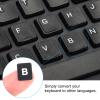 PATIKIL English Keyboard Stickers, 2 Pack Universal Keyboard Replacement Cover for Notebook Desktop Computer Style 1, Black Background White Lettering view 4