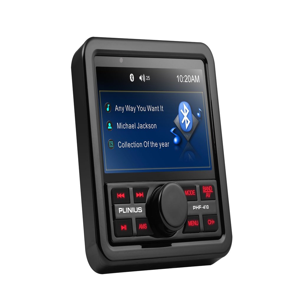 Marine Stereo Audio Systems car 4-inch Display Screen, Built-in Amplifier, Digital Media MP3 Player, USB Port, AM/FM Radio
