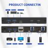 Yinker 8K HDMI KVM Switch 2 Port, 8K@60Hz HDMI 2.1 KVM Switch for 2 Computers 1 Monitor 4 USB3.0 Hubs, Supports 4K@120Hz, 2K@144Hz, 1080P@240Hz (2 USB 3.0 Cable Included) view 3