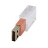 3C Light 32GB 2.0 USB Flash Drive Crystal Jewelry USB Flash Disk Jump Drive Thumb Drive Glass Small Compact Portable Rectangle Shape Pen Drive Memory Stick Data Storage Gift (Rose Gold) view 3