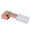 3C Light 32GB 2.0 USB Flash Drive Crystal Jewelry USB Flash Disk Jump Drive Thumb Drive Glass Small Compact Portable Rectangle Shape Pen Drive Memory Stick Data Storage Gift (Rose Gold) view 4
