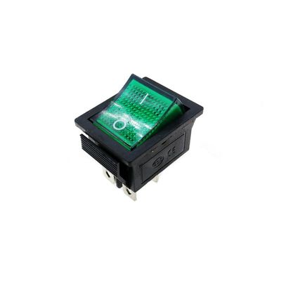 Baomain Boat Rocker Switch DPST ON/Off Snap 4 Pin 16A/250V Red Light UL TUV List Pack of 5PCS ()