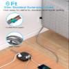 Flat Plug Power Strip, 6ft Flat Extension Cord - 3 Outlets 4 USB Ports (2 USB C) 22.5W/4.5A Desktop Charging Station, Power Strip No Surge Protection for Cruise Ship, Dorm Room Travel Essentials - BK view 4