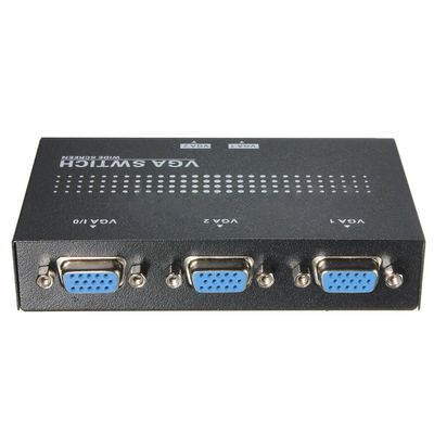 Geuxe 2 in 1 Out VGA VGA 2 Porte a Monitor Two Sources Manual Switch Splitter, black, 077280