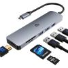 Docking Station, 6-in-1 USB C Hub with 4K HDMI Output, SD/TF Card Reader, USB 3.0 Up to 5Gpbs, Compatible for Laptop and Other Type C Devices view 1