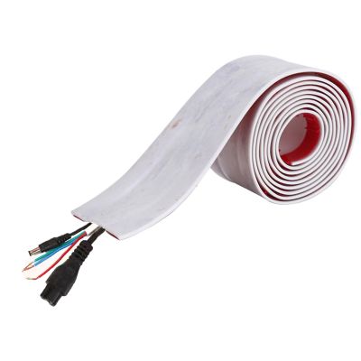 3.2ft Floor Cable Cover Adhesive, Wire Cover for Floor, Cable Grip Floor Cord Cover, Overfloor Cord Protector, Cable Management Prevent Cable Trips & Protect Wires (Color : White Jade, Size : 55mm(2