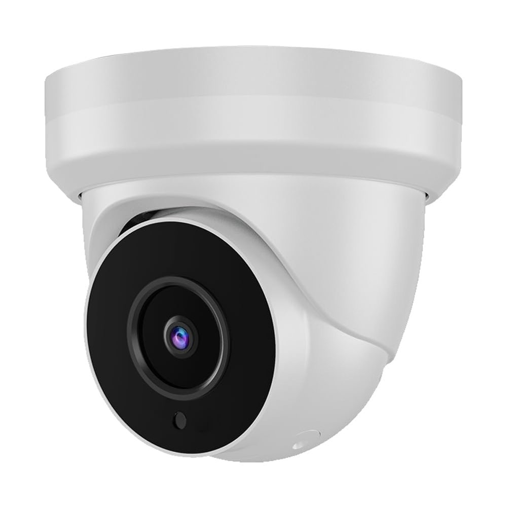 Tennoz 8MP 4K IP PoE Turret Camera Outdoor, H.265 PoE IP Security Dome Camera with 80ft Night Vision, 2.8mm Lens, 105 Wide Angle, Built-in Mic, WDR, Compatible with Third-Party NVRs and Software