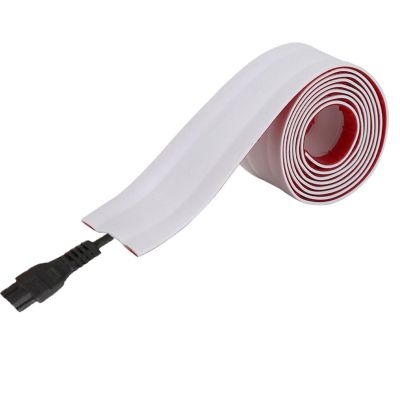 3.2ft Floor Cable Cover Adhesive, Wire Cover for Floor, Cable Grip Floor Cord Cover, Overfloor Cord Protector, Cable Management Prevent Cable Trips & Protect Wires (Color : White, Size : 35mm(1.37''