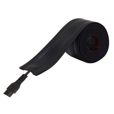 3.2ft Floor Cable Cover Adhesive, Wire Cover for Floor, Cable Grip Floor Cord Cover, Overfloor Cord Protector, Cable Management Prevent Cable Trips & Protect Wires (Color : Black, Size : 35mm(1.37''