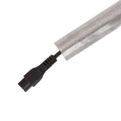 3.2ft Floor Cable Cover Adhesive, Wire Cover for Floor, Cable Grip Floor Cord Cover, Overfloor Cord Protector, Cable Management Prevent Cable Trips & Protect Wires (Color : Silver, Size : 35mm(1.37'
