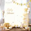 6.6FT Ivory Arch Backdrop Cover - Polyester Fitted Wedding Arch Stand Covers Round Top Chiara Arch Backdrop Cover for Birthday Party Banquet Photo Background Decoration view 2