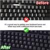 SEIWEI 2PCS Universal English Keyboard Stickers, Matte Replacement English Keyboard Stickers for Laptops, Tablets, and Desktops, Keyboard Alphabet Stickers with Black Font on Silver Background view 3