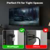 BlueRigger HDMI 90 Degree Adapter (2-Pack, 8K 60Hz Right Angle HDMI 90 Degree Adapter, Male to Female, L-Shaped Angled Elbow Connector)- Compatible with HDTV, Laptop, PS5, PS4, Xbox, Monitor view 3