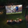 Outdoor Projector Screen with Stand: LEORFI 180 inch Projector Screen Portable, Indoor Projections Screen and Stand, Rear Front Movie Screen 16:9 4K Full HD,Support Height Adjustable for Home Theater view 3
