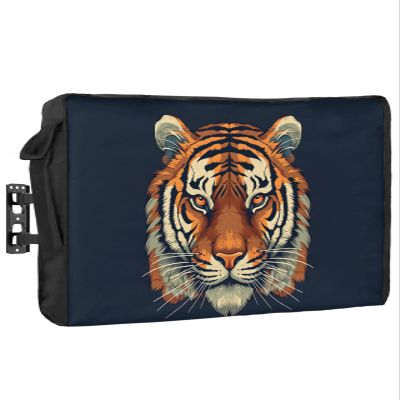 Outdoor TV Cover - Cool Tiger Eyes and Ears Wild Life Waterproof and Weatherproof 48"-50" LCD Movable Shield TV Display Screen Protector Outside Television Covers