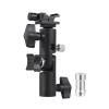 Andoer Camera Flash Mount Speedlite Swivel Bracket Flash Stand Bracket with Cold Shoe Mount 1/4 3/8 Inch Screw Hole Umbrella Mount Holder Flash Light for Camera DSLR Nikon Canon Pentax Olympus view 1