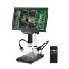 Andoer Coin Microscope, Biological Microscope Kit 10.1-inch LCD USB Digital Microscope 1080P Coin Microscope 1-1600X 16MP Touch-Control Lightness with Remote Control for Plant Insect Observation view 1