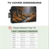 T&H XHome Outdoor TV Cover - Deers Stream in Forest Painting Waterproof and Weatherproof 60"-65" LCD Movable Shield TV Display Screen Protector Outside Television Covers view 2