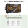 T&H XHome Outdoor TV Cover - Deer Standing by a Stream Deep in The Forest Waterproof and Weatherproof 52"-55" LCD Movable Shield TV Display Screen Protector Outside Television Covers view 2