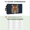 Outdoor TV Cover - Cool Tiger Eyes and Ears Wild Life Waterproof and Weatherproof 70"-75" LCD Movable Shield TV Display Screen Protector Outside Television Covers view 2