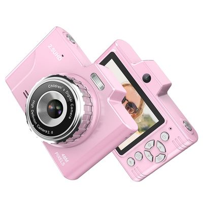 Andoer Digital Camera Portable Kids Camera 1080P Compact Camera 48Mp Dual Lenses 8 Optical Zoom Mini Ccd Camera with 2.8-Inch Tft Screen Great Gift for Boy Girl Kid Adult Teenager Student