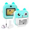 Andoer Kids Camera Instant Print, 4MP Kids Digital Camera Children Instant Print Camera with 2.4-inch IPS Screen Auto Focus Festival Birthday Gift with Card Reader 32GB Memory Card for Girls Boys view 1