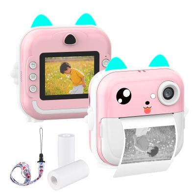 Andoer Kids Camera Instant Print, 4MP Kids Digital Camera Children Instant Print Camera with 2.4-inch IPS Screen Auto Focus Festival Birthday Gift with Card Reader 32GB Memory Card for Girls Boys
