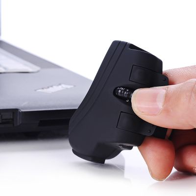 QCHIAN Handheld Wireless Mouse, 2.4GHz Lazy Finger Rings Optical Mouse, Photoelectric Resolution 1000Dpi, USB Chargeable Travel Mice for Computer, Laptop, Tablet