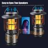 Outdoor Speakers Bluetooth Waterproof Patio,10W Wireless Portable LED Flame Light Speaker with Torch Atmosphere for Patio/Yard/Party/Camping Black,Gifts for Men Women Dads Moms(2 Pcs) view 4