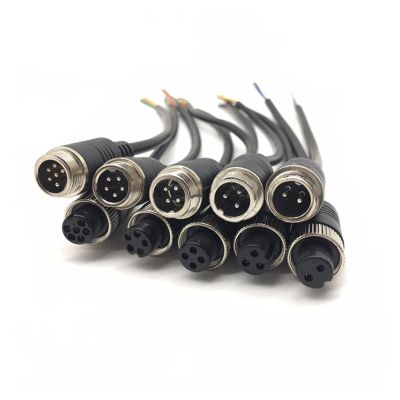 1Pcs M12 2 3 4 5 6 Pin Aviation Signal Cable Male/Female Plug GX12 Fit Compatible Car Camera/DVR Video Camera & CCTV Monitor & Subwoofer (Size : Male, Color : 6Pin)