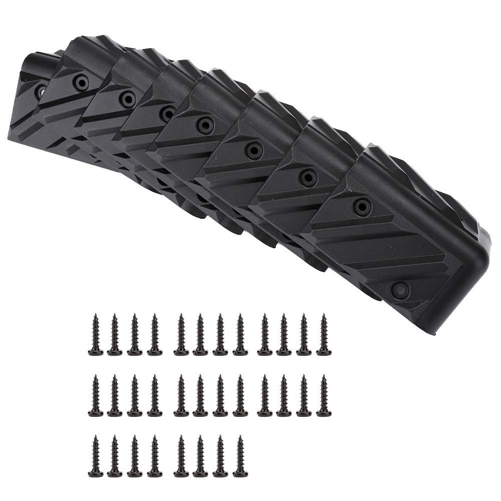 Pilipane 8PCS Thickening Speaker Right Angle Wrap Angle, Plastic Wrap Angles with Screw Kits